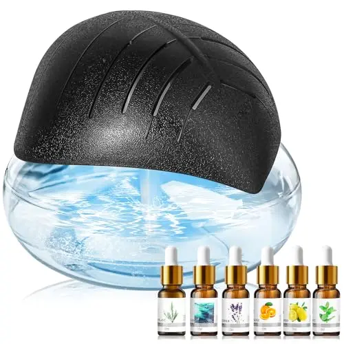 RetroStick black water air purifier with colorful LED lights
