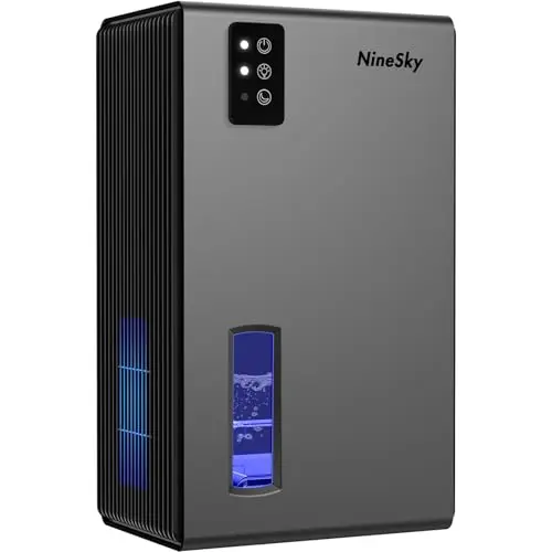 NineSky grey dehumidifier with night light for bathroom or bedroom