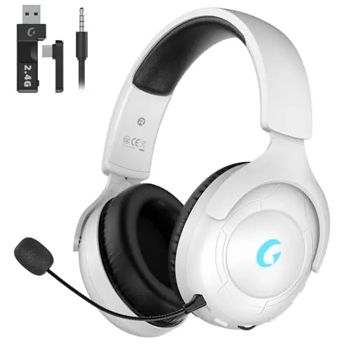 Rumoon Captain 01 wireless gaming headset in white