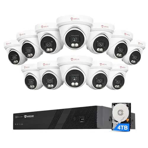 Anpviz 16 channel PoE security system with 12 turret cameras