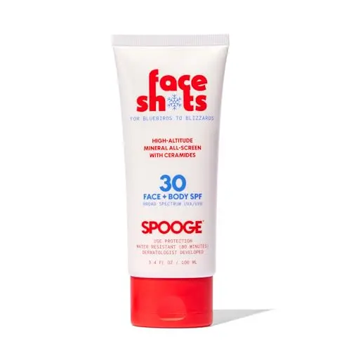 Face Shots High-Altitude All-Screen mineral sunscreen tube for skiing
