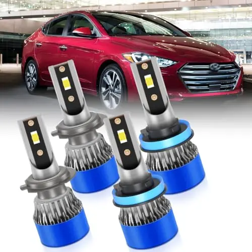 Luminavexel H7 and H11 LED bulb combo for Hyundai Elantra