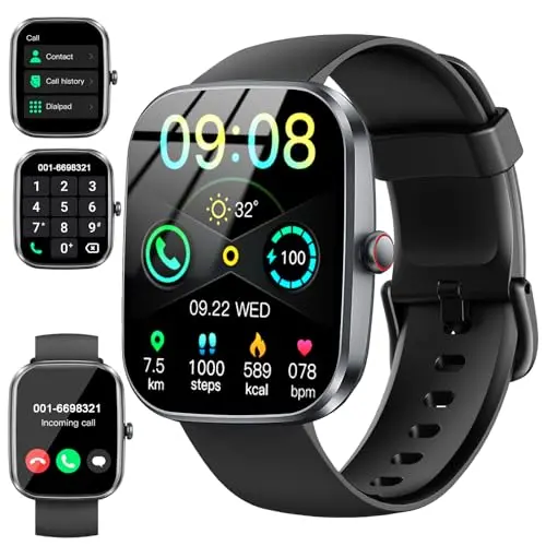 SOUDORV T70 smartwatch with large screen showing cycling activity