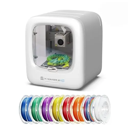 AOSEED X-MAKER JOY AI+ white 3D printer with filaments