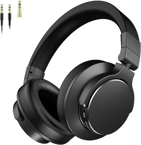 Rumoon black wireless Bluetooth over-ear studio headphones
