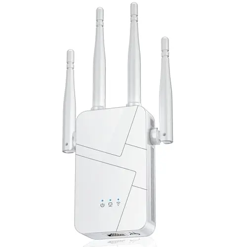 Baetaey long range WiFi extender with four adjustable antennas