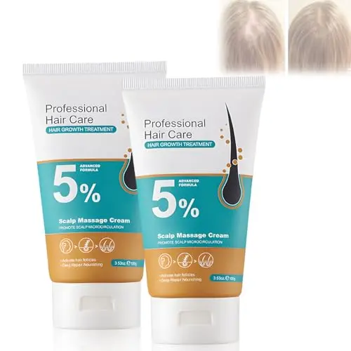 Quanjan 2Pcs 5% Hair Growth Scalp Massage Cream