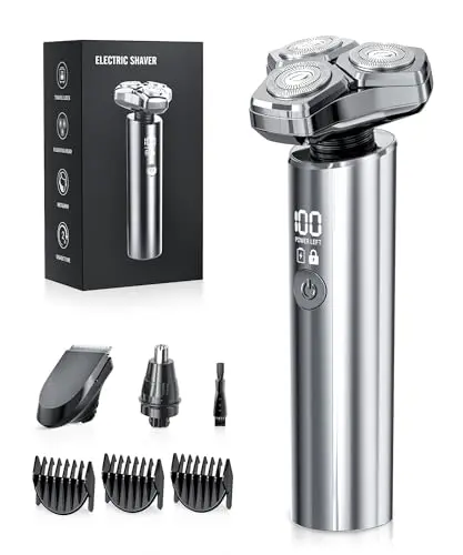 GLLAVA electric razor with high-speed motor and IPX8 waterproof rating