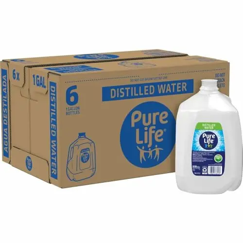 Case of six one-gallon jugs of Elite distilled water